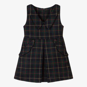 GREEN & BLUE TARTAN WOOL DRESS